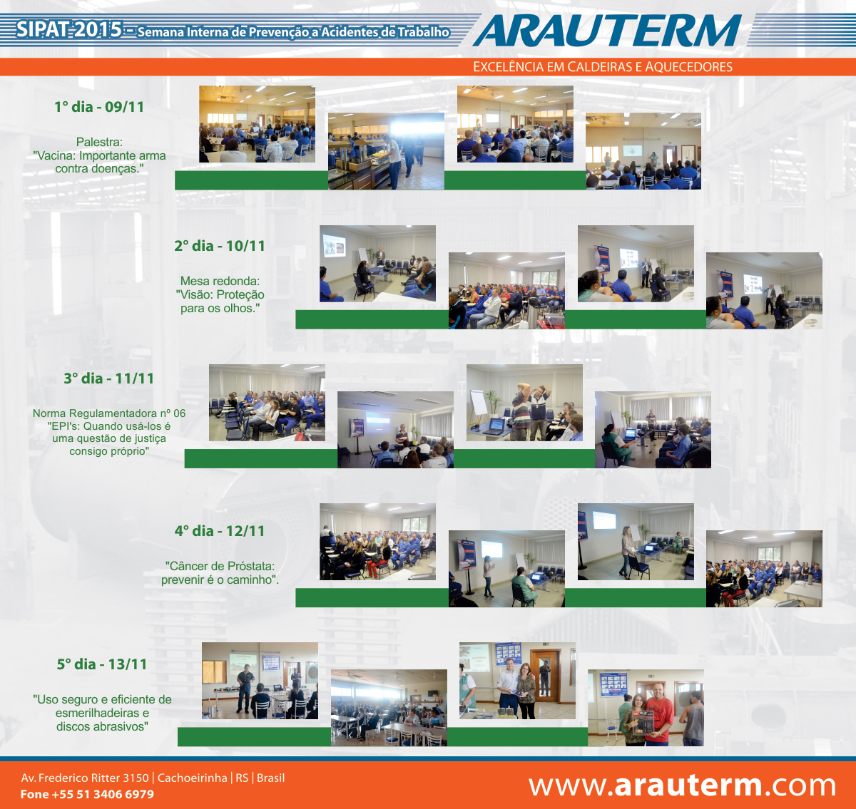 SIPAT 2015 - Semana Interna de Prevenção a Acidentes de Trabalho