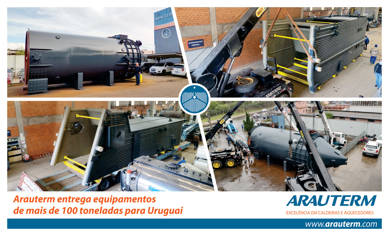 Arauterm entrega equipamentos de mais de 100 toneladas para Uruguai